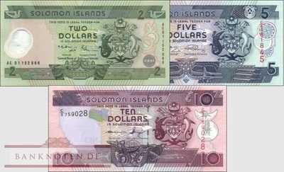 Solomon Islands: 2 - 10 Dollars (3 Banknoten)