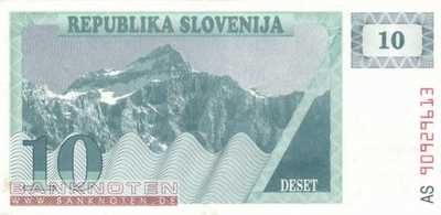 Slovenia - 10 Tolarjew (#004a_XF)