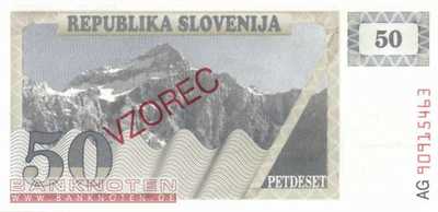 Slowenien - 50  Tolarjew - SPECIMEN (#005s1_UNC)