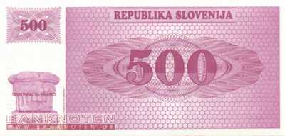 Slovenia - 500  Tolarjew - SPECIMEN (#008s1_UNC)