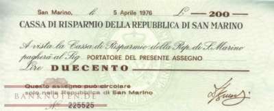 San Marino - 200  Lire (#S102_AU)
