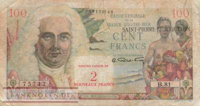 St. Pierre & Miquelon - 2  Nouveaux Francs (#032_VG)