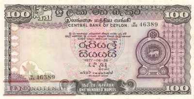 Sri Lanka - 100  Rupees (#082a_AU)