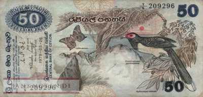 Sri Lanka - 50  Rupees (#087a_F)