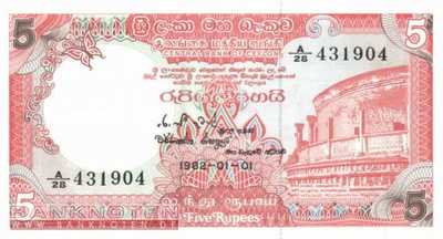 Sri Lanka - 5  Rupees (#091a_UNC)