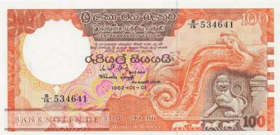 Sri Lanka - 100  Rupees (#095a_XF)