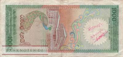 Sri Lanka - 1.000  Rupees (#101b_VG)