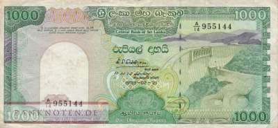 Sri Lanka - 1.000  Rupees (#101b_VG)