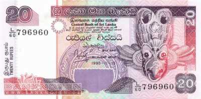 Sri Lanka - 20  Rupees (#109a_UNC)