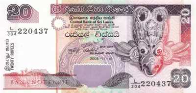 Sri Lanka - 20  Rupees (#109d_UNC)