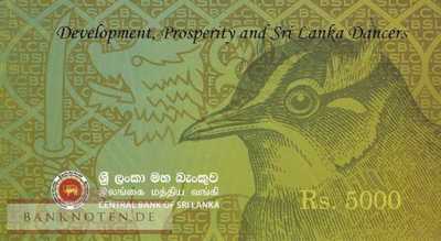 Sri Lanka - 5.000  Rupees - with folder (#128b_UNC)