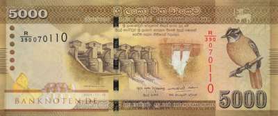 Sri Lanka - 5.000  Rupees (#128k_UNC)