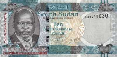 South Sudan - 10  Pounds (#007_UNC)
