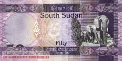 South Sudan - 50  Pounds (#009_UNC)