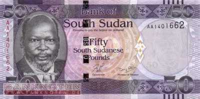 South Sudan - 50  Pounds (#009_UNC)