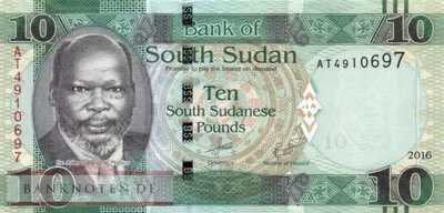 South Sudan - 10  Pounds (#012b_UNC)