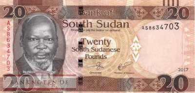 South Sudan - 20  Pounds (#013c_UNC)