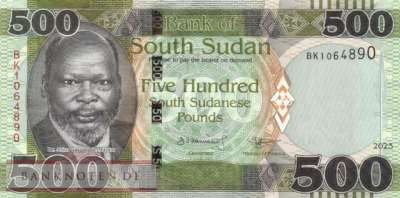 Südsudan - 500  Pounds (#016d_UNC)