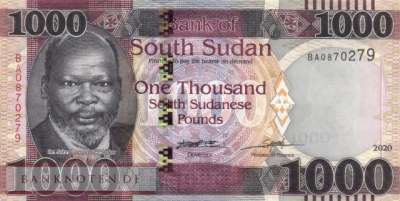 South Sudan - 1.000  Pounds (#017a_UNC)