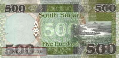 South Sudan - 500  Pounds (#020a_UNC)