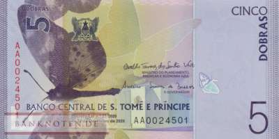 Sao Tome & Principe - 5  Dobras - Papier (#076_UNC)