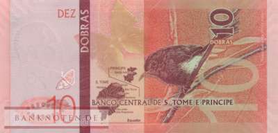 St. Thomas & Prince - 10  Dobras - paper (#077_UNC)