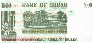 Sudan - 1.000  Dinars (#059a_UNC)
