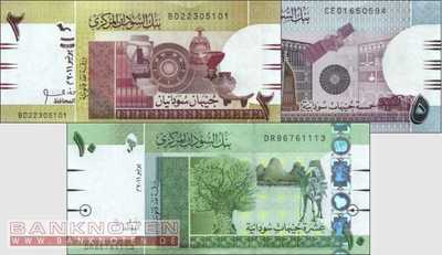 Nordsudan: 2 - 10 Pounds (3 Banknoten)