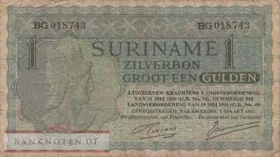 Surinam - 1  Gulden (#107_VG)