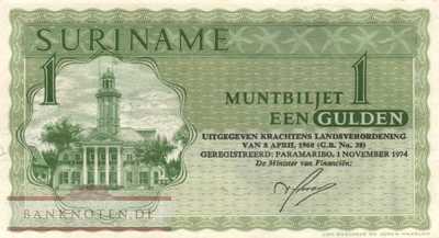 Surinam - 1  Gulden (#116d_UNC)