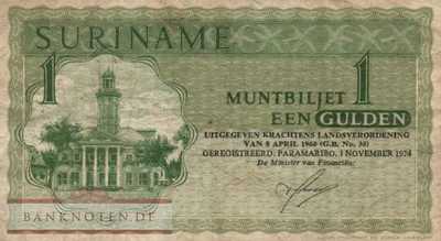 Suriname - 1  Gulden (#116d_F)