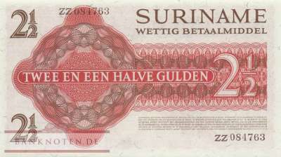 Surinam - 2 1/2  Gulden - Ersatzbanknote (#117aR_UNC)