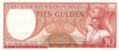 Suriname - 10  Gulden (#121b_UNC)