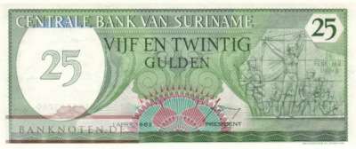 Surinam - 25  Gulden (#127a_UNC)