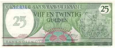 Suriname - 25  Gulden (#127a_UNC)