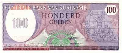 Suriname - 100  Gulden (#128b_UNC)