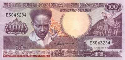 Surinam - 100  Gulden (#133a-1_UNC)