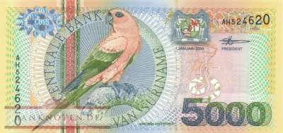 Suriname - 5.000  Gulden (#152_UNC)