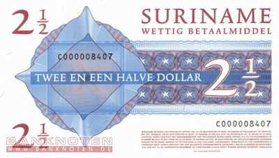 Suriname - 2 1/2  Dollars (#156_UNC)