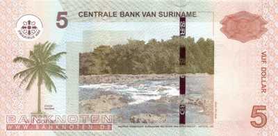 Surinam - 5  Dollars (#162a_UNC)