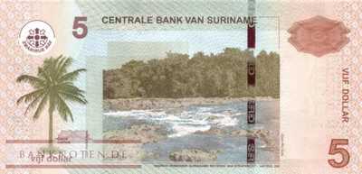 Surinam - 5  Dollars (#162b_UNC)