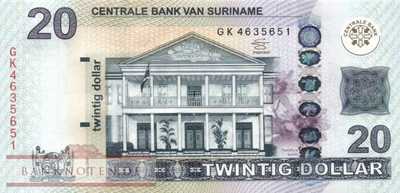 Suriname - 20  Dollars (#164b_UNC)