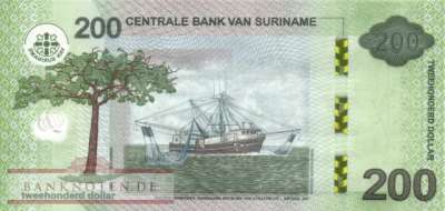 Surinam - 200  Dollars (#166_A_UNC)