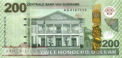 Surinam - 200  Dollars (#166_A_UNC)
