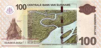 Surinam - 100  Dollars (#166c_UNC)