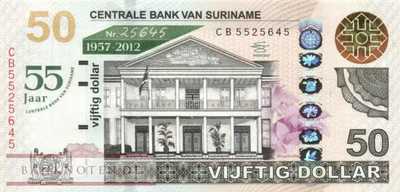 Surinam - 50  Dollars - im Folder (#167F_UNC)