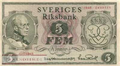 Schweden - 5  Kronor (#041b_UNC)