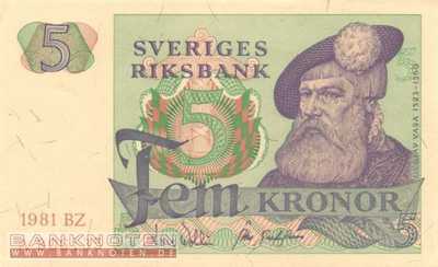 Schweden - 5  Kronor (#051d-81_UNC)