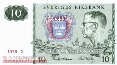 Schweden - 10  Kronor - Ersatzbanknote (#052dR-76_UNC)