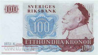 Schweden - 100  Kronor (#054b-72_AU)